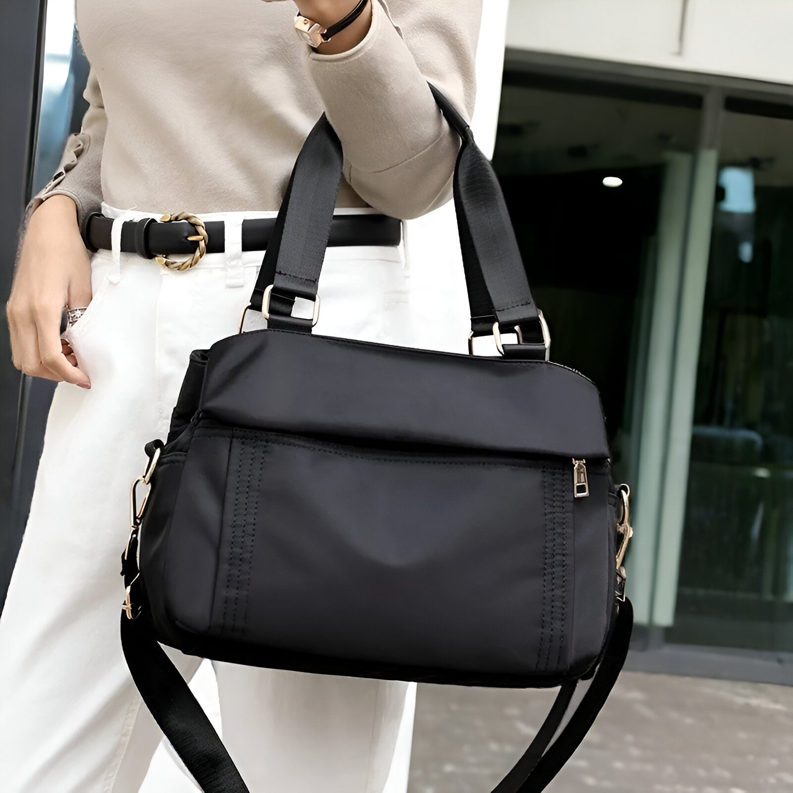 LUXEGLAM™ Borsa a Tracolla in Nylon Impermeabile - Step Up